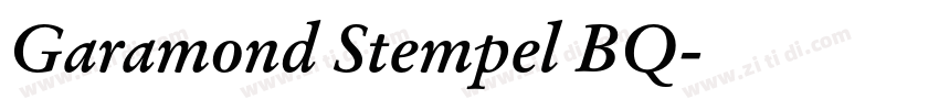 Garamond Stempel BQ字体转换